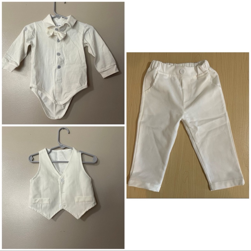 Elegant Cream Baby Suit Set